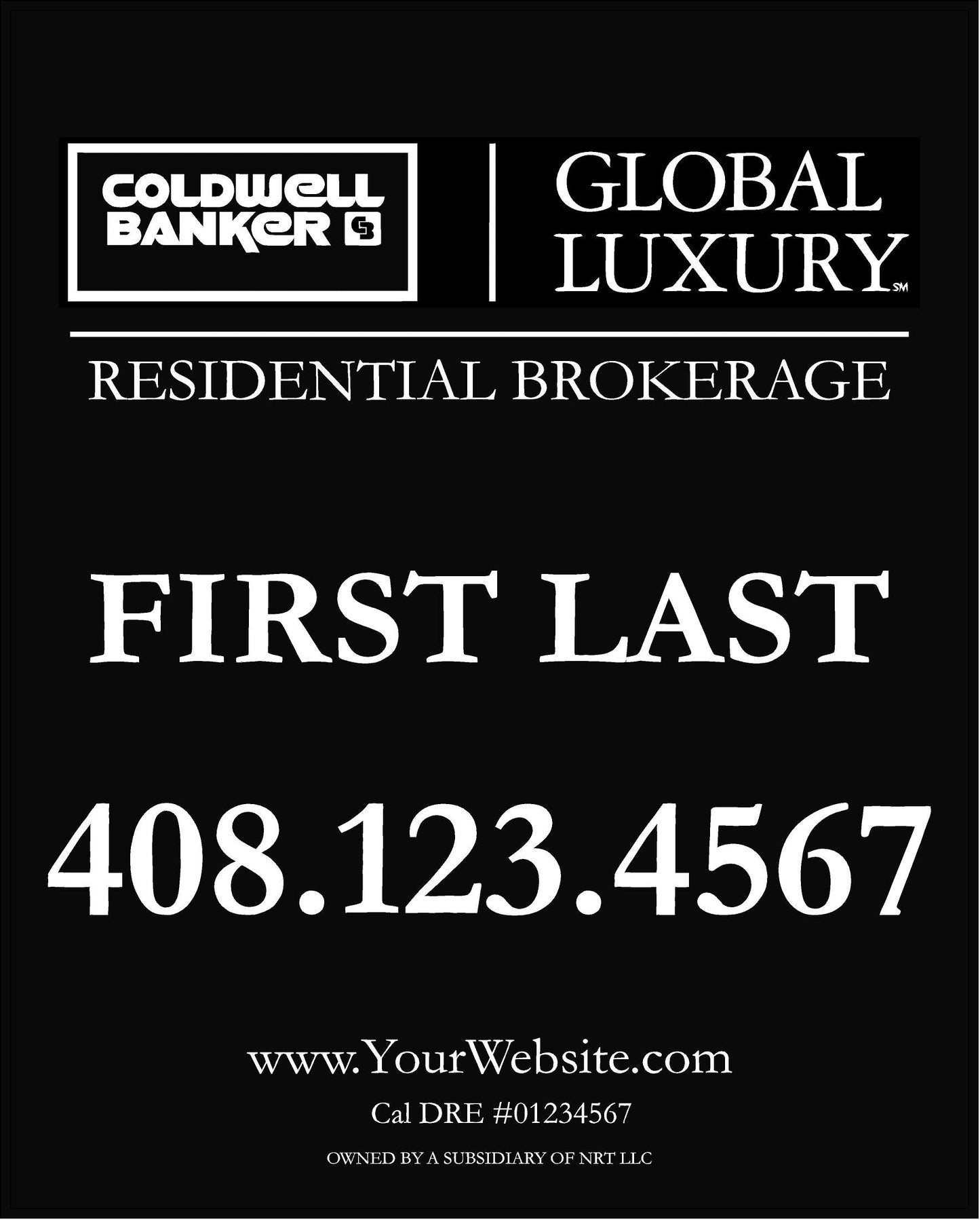 Coldwell Banker Global Luxury Sign Panel - 30x24