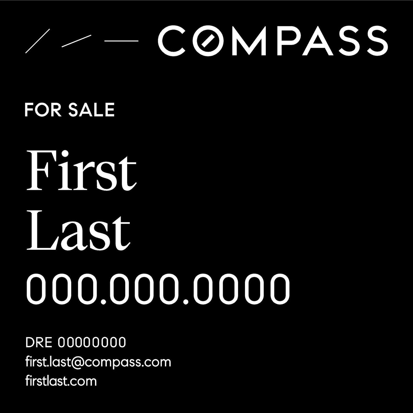 Compass Sign Panel - 24x24